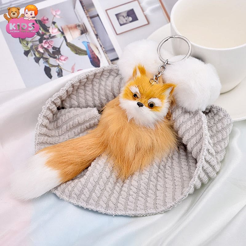 Cute Fox Plush Keychain - Plush keychain