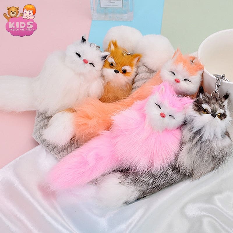 Cute Fox Plush Keychain - Plush keychain