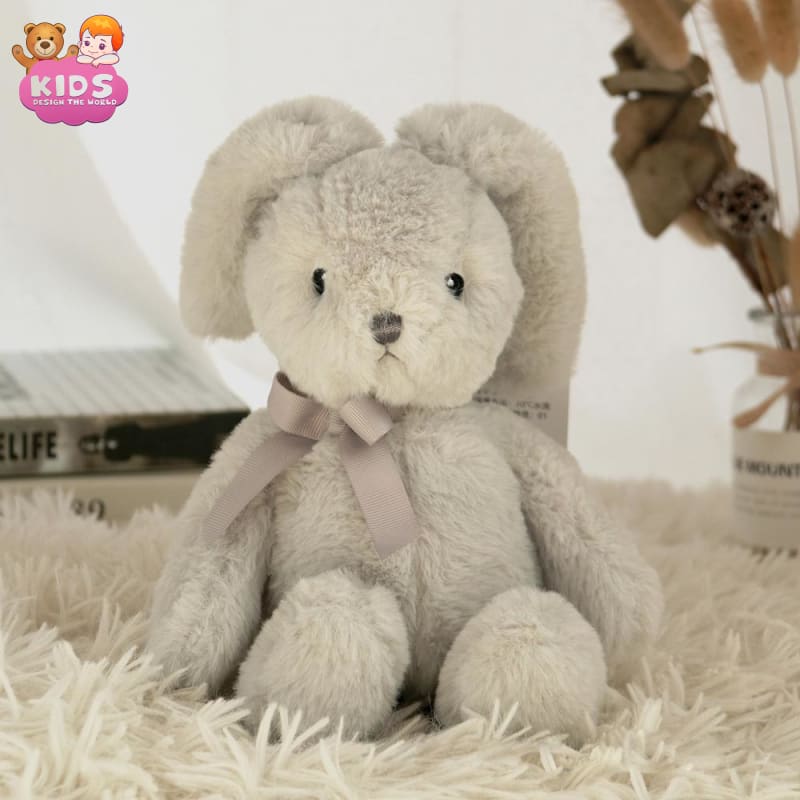 Cute Plush Bunny Sleeping (SALE) - Gray - Animal plush