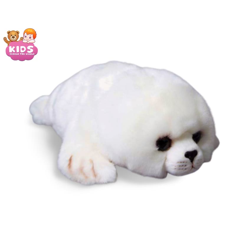 Cute Seal Plush White  Kids Design The World