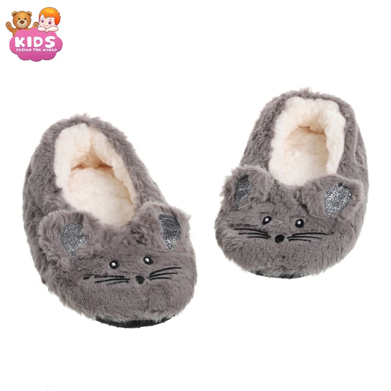 Plush Slippers mouse - Gray / 35-38 - Plush slippers