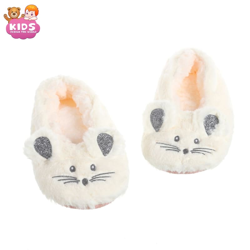 Plush Slippers mouse - White / 35-38 - Plush slippers