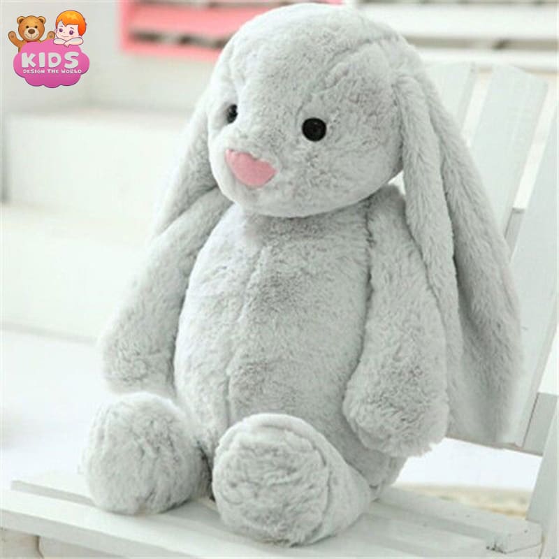 Children Plush Bunny Fluffy Toy (SALE) - Gray - Animal plush