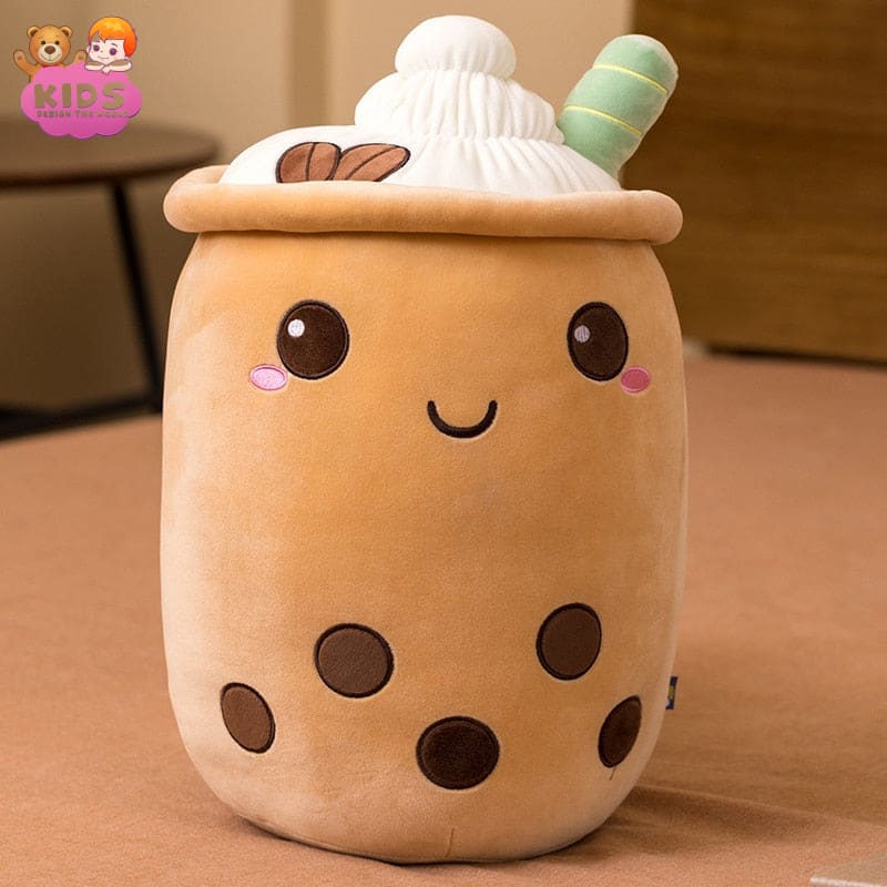Cute Boba Milk Tea Plush - 15 cm / Brown - Fantasy plush