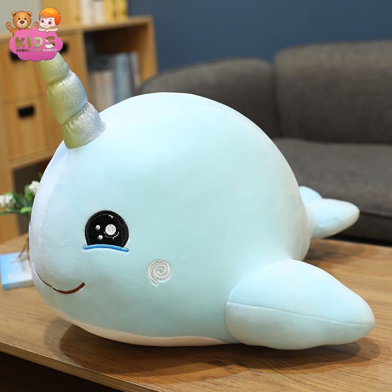 Cute Narwhal Plush Toy - 25 cm / Blue - Fantasy plush