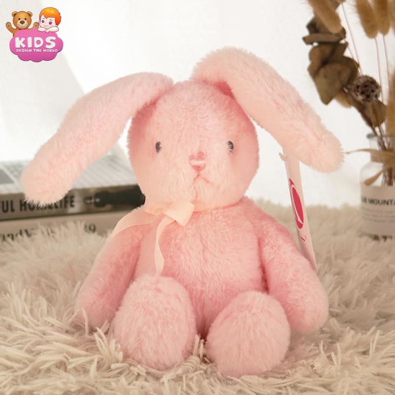 Cute Plush Bunny Sleeping (SALE) - Pink - Animal plush