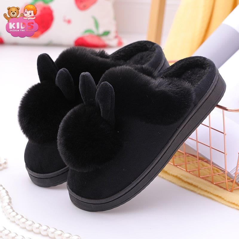 rabbit-plush-slippers-black