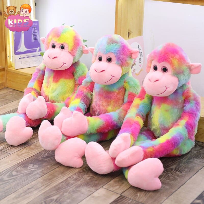 Cute Rainbow Monkey Plush Toy Kids Design The World