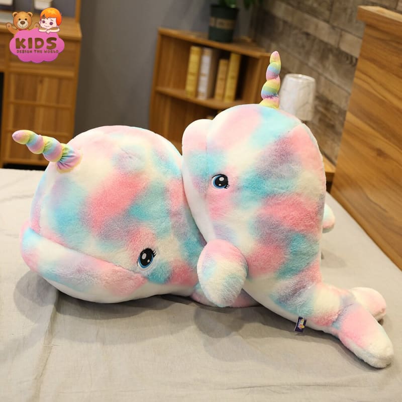 Giant Colorful Narwhal Plush Toy - Fantasy plush