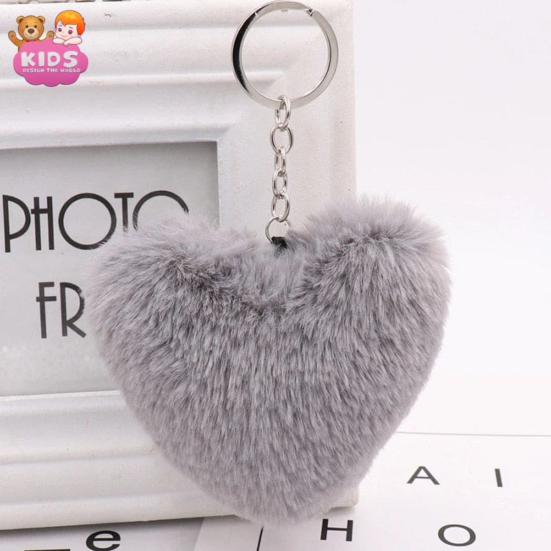 Love Plush keychain - Gray - Plush keychain