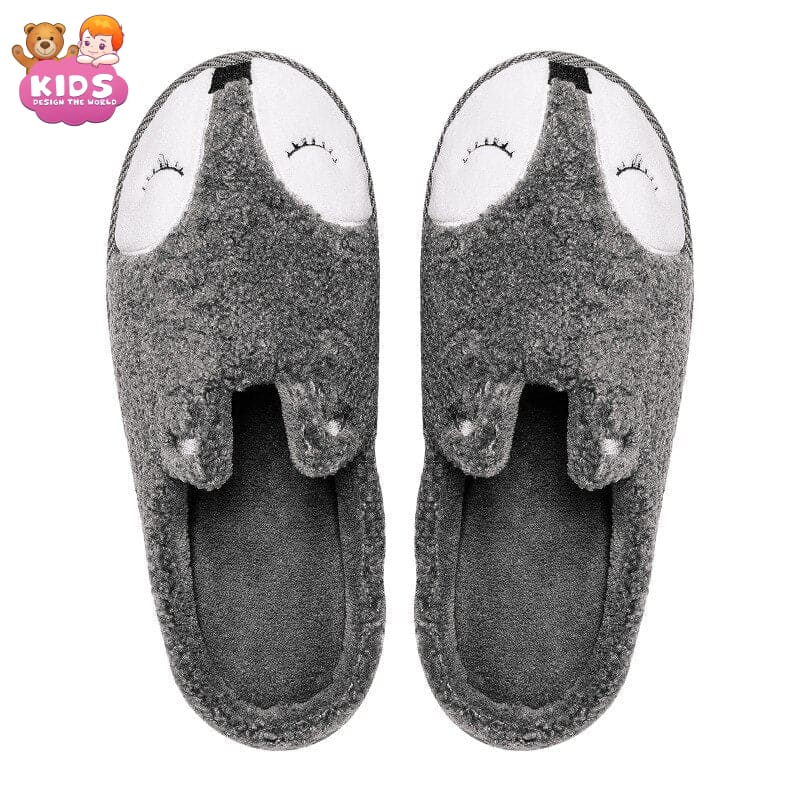 Plush Slippers Fox - Black / 23 cm - Plush slippers
