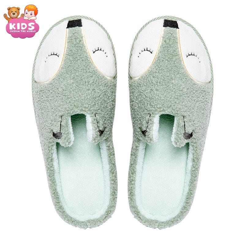 Plush Slippers Fox - Green / 23 cm - Plush slippers