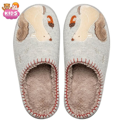Plush Slippers Squirrel - Gray / 23 cm - Plush slippers