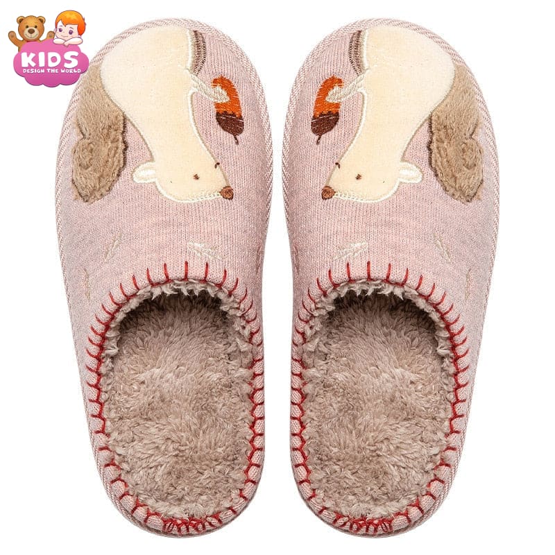 Plush Slippers Squirrel - Pink / 23 cm - Plush slippers