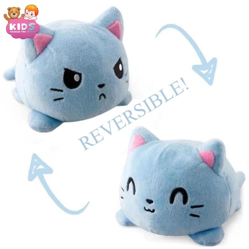 Reversible Cat Blue Plush - Animal plush