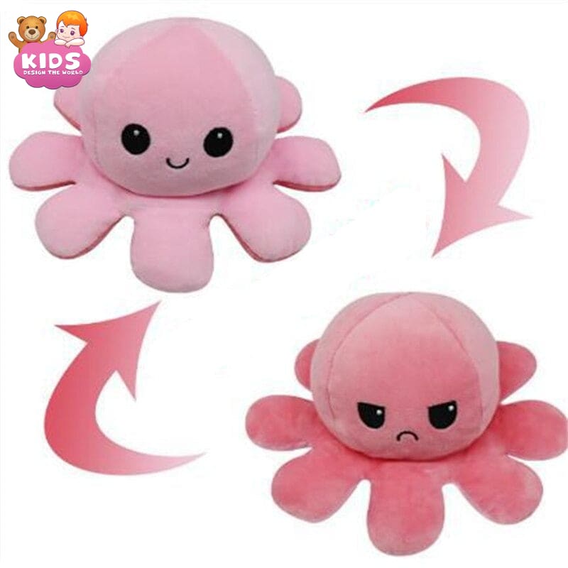 Reversible Octopus Plush - Pink - Animal plush