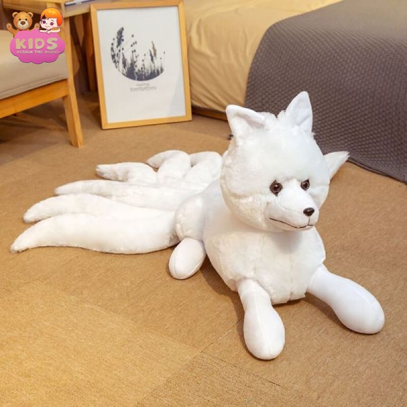 white-fox-plush-with-soft-fur